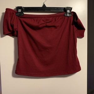 Burgundy Crop Top